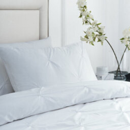 Paoletti Elysia Pinch Pleat Embroidered Duvet Sets, White, Double - thumbnail 2