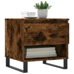 Berkfield Modern Coffee Tables 2 Pcs Smoked Oak 50X46X50 Cm Engineered Wood - thumbnail 3