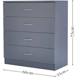 Contemporary Grey Chest Of Drawers - Soft Close, Multi-Functional Storage - thumbnail 2