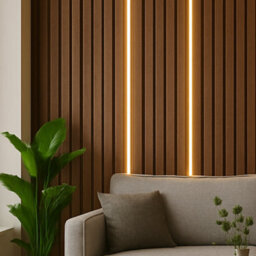 Black Led Light Strips For Wood Slat Wall Panels Including Remote. 4 Strips Included - thumbnail 2
