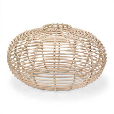 Valuelights Romy Natural Rattan Easy Fit Ceiling Light Shade (D)35Cm - image 1