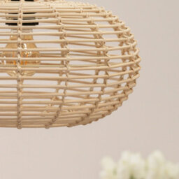 Valuelights Romy Natural Rattan Easy Fit Ceiling Light Shade (D)35Cm - thumbnail 3