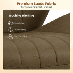 Gainoom Office Chair Swivel Suede Fabric Desk Chair Executive Task Chair-Olive - thumbnail 3