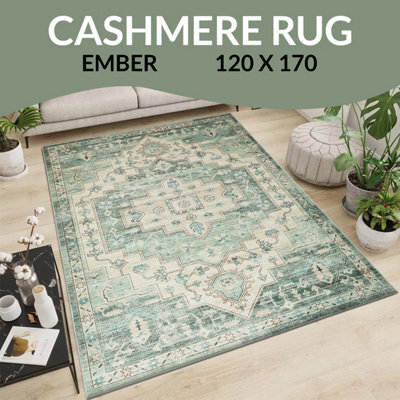 Ameha Cashmere Ember Rug Modern Indoor/outdoor Area Carpet Bedroom Living Room 120 X 170 Cm Area Olive Green Beige Rugs - image 1