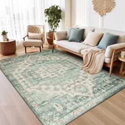 Ameha Cashmere Ember Rug Modern Indoor/outdoor Area Carpet Bedroom Living Room 120 X 170 Cm Area Olive Green Beige Rugs - thumbnail 9