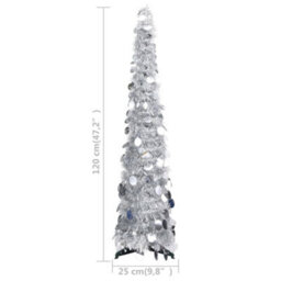 Berkfield Pop-Up Artificial Christmas Tree Silver 120 Cm Pet - thumbnail 5