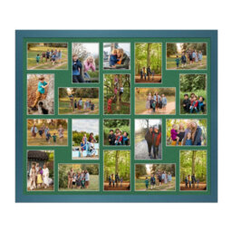 AK Frames 80X70Cm Navy Blue Modern Multi Photo Frame With Emerald Mount - Holds 20 Apertures (18X) 6X4, (2X) 4X4 Photos - thumbnail 1