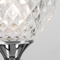 Valuelights Pair Of Modern Silver Chrome And Decorative Glass Bedside Touch Table Lamps - thumbnail 6