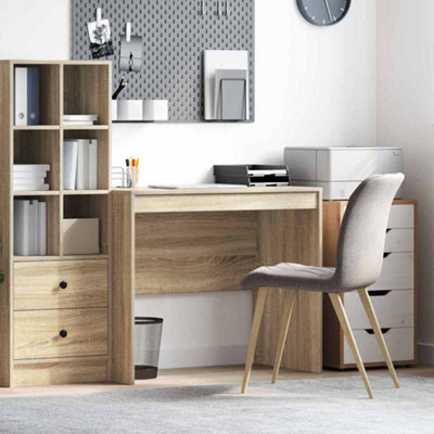 Berkfield Writing Desk Sonoma Oak Particle Board 90 X 50 X 76 Cm Simple - image 1