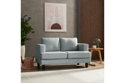 Home Detail Dale 2 Seater Linen Sofa, Pale Blue Linen Fabric - image 1
