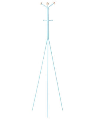 Wyld and Coco Coastline Coat Rack 176 Cm Light Blue Steel Freestanding Coat Stand With 6 Hooks - image 1