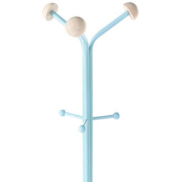 Wyld and Coco Coastline Coat Rack 176 Cm Light Blue Steel Freestanding Coat Stand With 6 Hooks - thumbnail 3