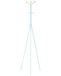 Wyld and Coco Coastline Coat Rack 176 Cm Light Blue Steel Freestanding Coat Stand With 6 Hooks - thumbnail 1