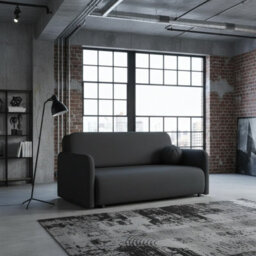 Viva Sun Iv Sofa Bed With Sleeping Function And Storage Compartment Chipboard Metal Legs 170X103X85Cm Black