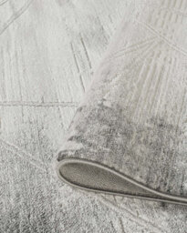 Novu Modern Abstract Geometric Living Room Area Rug Metallic- Mirage Grey 160Cm X 230Cm - thumbnail 3