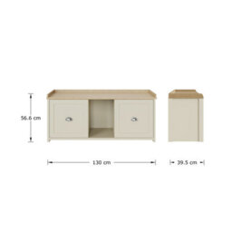 Gfw Lancaster 2 Door Shoe Bench Cream - thumbnail 8