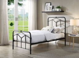 Flintshire Furniture Axton Single 3Ft Black Metal Bed Frame - thumbnail 1