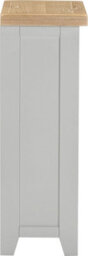 Seconique Windsor Low Bookcase Pebble Grey With Oak Top Fully Assembled - thumbnail 5
