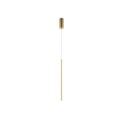 Luminosa Lighting Luminosa Halo Modern Slim Pendant Ceiling Light Brass 750Lm White Shade - image 1