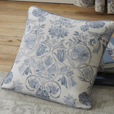 Dreams & Drapes Averie Filled 100% Cotton Cushion With Delicate Floral Print - image 1