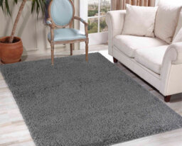 Desire Rugs Plain Living Room Shaggy Area Rugs Dark Grey 60X110 Cm - thumbnail 5