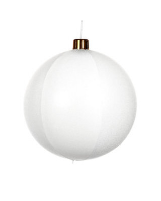 WeRChristmas Inflatable Tinsel Christmas Bauble, White, 66 Cm - image 1