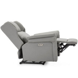 More4Homes Electric Powered Recliner Chair With Wingback Design And Usb Charger Port In Grey Bonded Leather - thumbnail 4