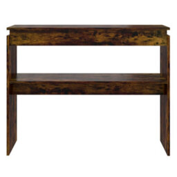 Berkfield Stylish Console Table Smoked Oak 102X30X80 Cm Engineered Wood - thumbnail 3