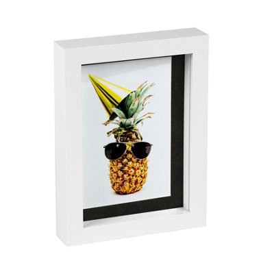 "Nicola Spring 5 X 7"" Photo Frame - Black Mount 3D Photo Frame Picture Frame Box Portrait Display Case & Spacer (20 X 15Cm)" - image 1