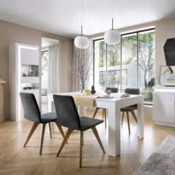 Furniture To Go Lyon Tall Narrow Display Cabinet (Rhd) (Including Led Lighting) In White And High Gloss - thumbnail 5