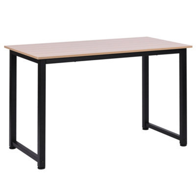 Wyld Haus Pazi Rane Industrial Black And Oak Writing Desk With Steel Frame 120 X 60 X 76 Cm - image 1