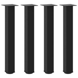 Berkfield Console Table Legs 4 Pcs Black 72-74 Cm Steel - thumbnail 2