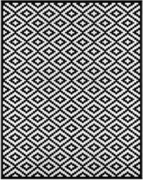 Aamen Garden Rug Reversible Outdoor Lawn Carpet Waterproof  Rug  120X180 Cm, Black/white - thumbnail 1