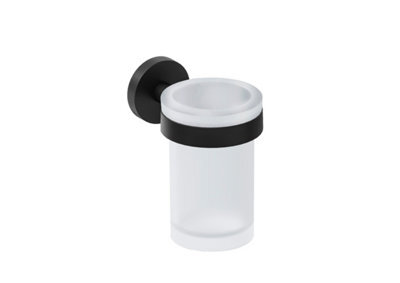 Cosmic Toothbrush Holder Tumbler, Matt Black, Wall-Mounted, Anti-Corrosion, Start Collection - image 1