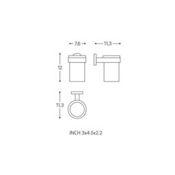 Cosmic Toothbrush Holder Tumbler, Matt Black, Wall-Mounted, Anti-Corrosion, Start Collection - thumbnail 6