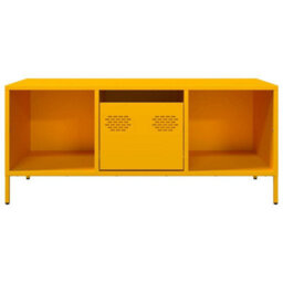 Berkfield Coffee Table Mustard Yellow 101.5X50X43.5 Cm Cold-Rolled Steel - thumbnail 4