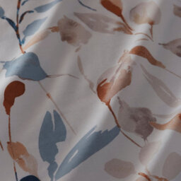 Drift Anya All-Over Leaf Print Blue Eco Duvet Cover Set - thumbnail 3