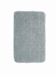 Washable Silver Thick Shaggy Rug, Modern Plain Rug For Bedroom, & Living Room, Silver Rug For Dining Room-80Cm X 120Cm - thumbnail 1