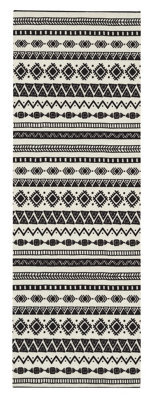 Kensington Black/white Aztec Heavy Duty Mat, 150Cm X 50Cm - image 1