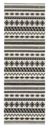 Kensington Black/white Aztec Heavy Duty Mat, 150Cm X 50Cm