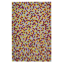 Multi Wool Funky Handmade Modern Easy To Clean Dotted Geometric Diningroom Bedroom And Living Room Rug-120Cm X 170Cm - thumbnail 5