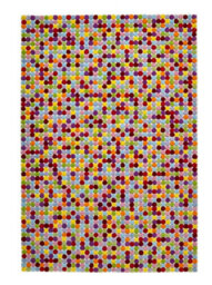 Multi Wool Funky Handmade Modern Easy To Clean Dotted Geometric Diningroom Bedroom And Living Room Rug-120Cm X 170Cm - thumbnail 8
