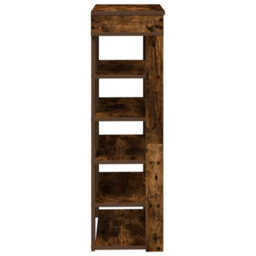 Berkfield Elegant Shoe Rack Smoked Oak 60X30X98 Cm Engineered Wood - thumbnail 5