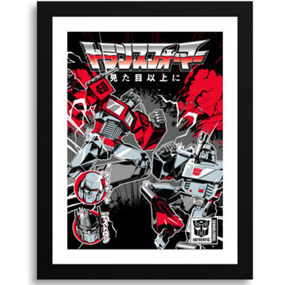 GB Eye Transformers Autobots Vs Decepticons 30 X 40Cm Framed Collector Print