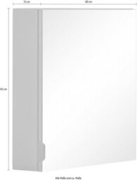 Dorel Home Atlas Hang Cabinet With 1 Mirror Door Grey - thumbnail 3