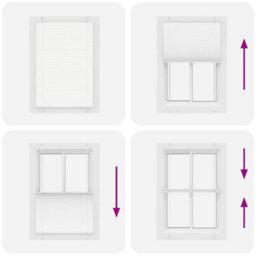 Berkfield Pleated Blind White 85X150 Cm Fabric Width 84.4 Cm Polyester - thumbnail 7