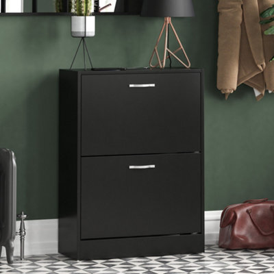 Lassic Vida Designs 2 Drawer Shoe Storage Cabinet Black - image 1