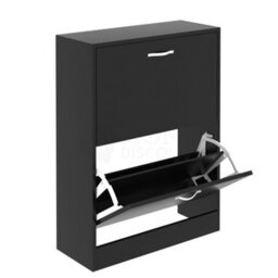 Lassic Vida Designs 2 Drawer Shoe Storage Cabinet Black - thumbnail 8