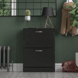 Lassic Vida Designs 2 Drawer Shoe Storage Cabinet Black - thumbnail 3