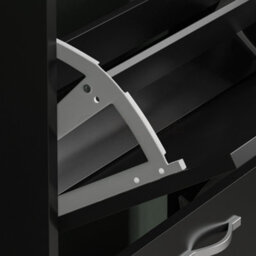 Lassic Vida Designs 2 Drawer Shoe Storage Cabinet Black - thumbnail 6